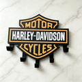 Styling Harley Davidson 5-Hook Key Rack Wall-Mounted Adhesive/Screw Key Hook Stickers Suitable For Garage Decoration Accessories
