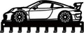 Car Key Holder Wall Mount Race Car Key Hanger 10 Hooks Farmhouse Key Holder for Wall  Rack Metal Organizer