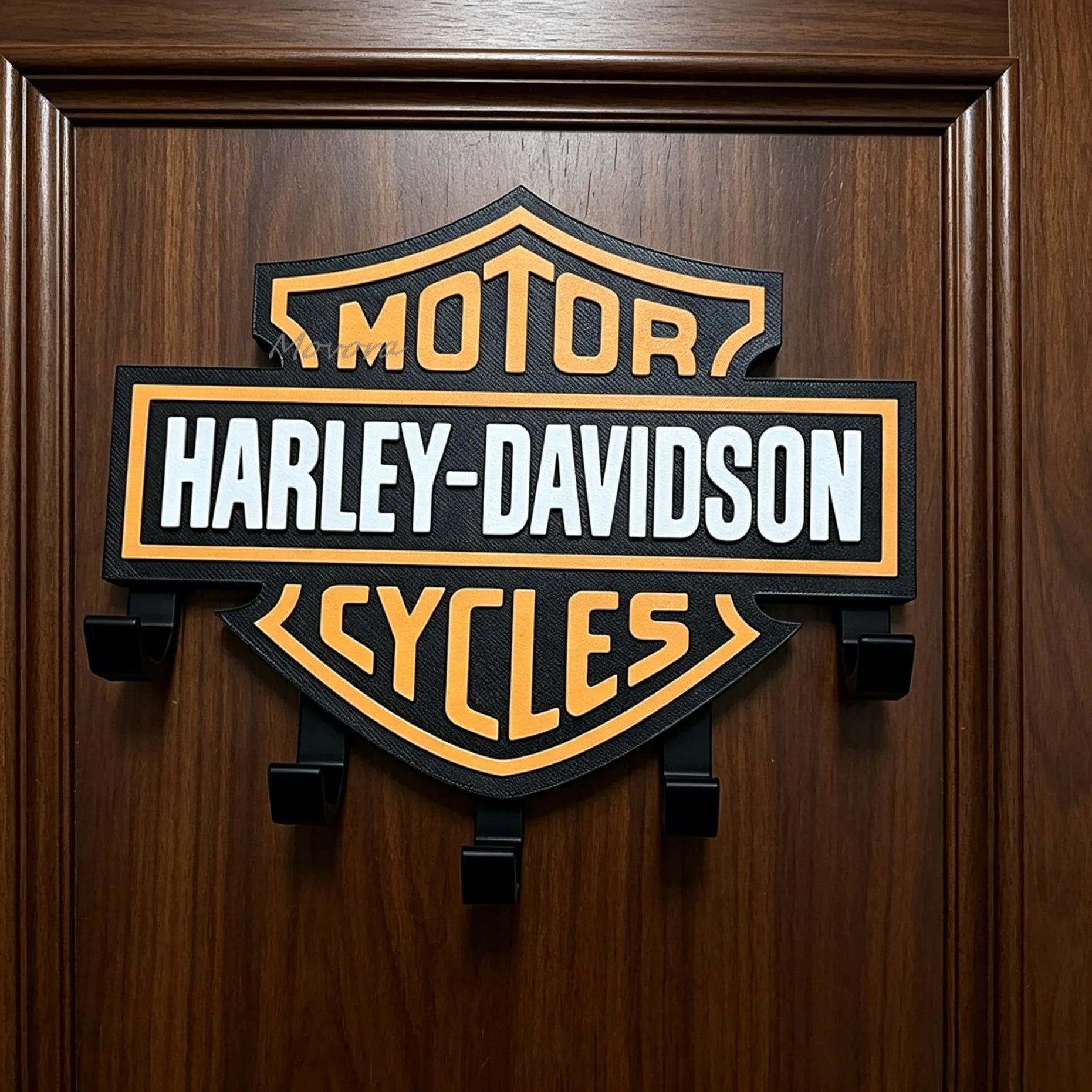 Styling Harley Davidson 5-Hook Key Rack Wall-Mounted Adhesive/Screw Key Hook Stickers Suitable For Garage Decoration Accessories